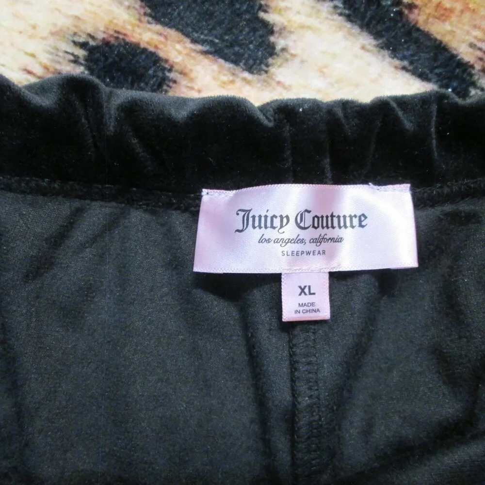 Juicy Couture XL Velvety Pajama Shorts Black and cute! - Picture 4 of 4